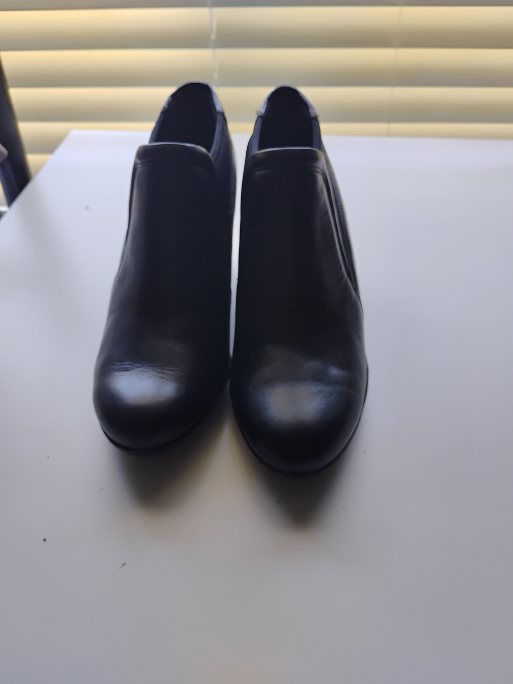 Clarks Artsian Black Leather Slip-On Ankle Boots